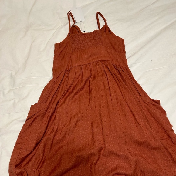 maroon/orange roxy dress - Picture 2 of 5